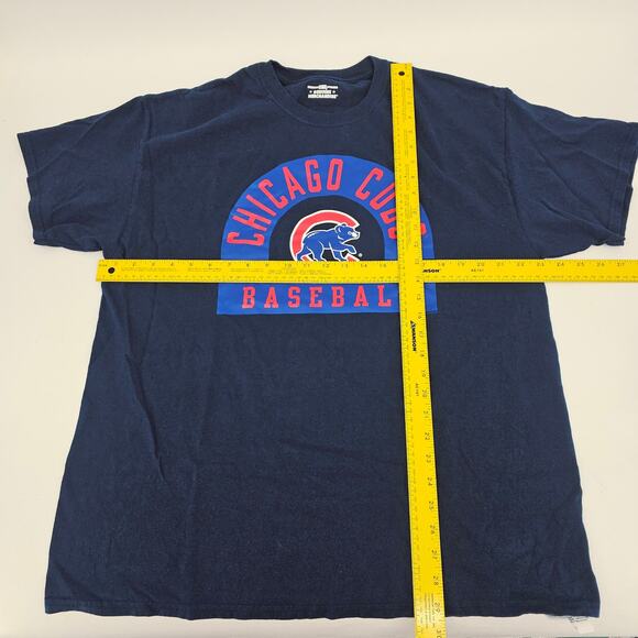 Chicago Cubs Navy Blue Baseball MLB Sports Tee T-Shirt XL NWOT 3753 - Picture 5 of 7